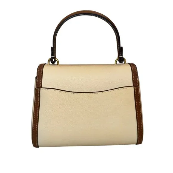 Like new! Kate Spade Colorblocked Small Top Handle Bag in Halo White - Picture 6 of 12